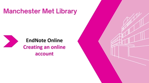 Thumbnail for Creating an EndNote Online account