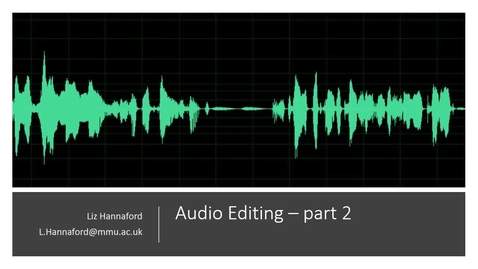 Thumbnail for entry Audio Editing - Train your ears