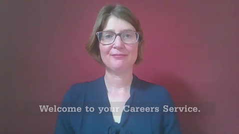 Thumbnail for entry Welcome from your Careers Service