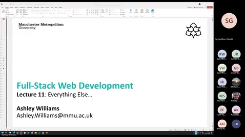 Thumbnail for Full-Stack Web Dev Web - 2526 - Week 11 Webinar