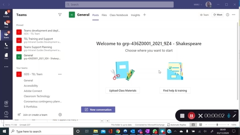 Thumbnail for entry Adding group collaboration areas to a onenote / class notebook