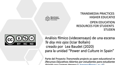 Thumbnail for Análisis fílmico by Lea Baudet. Part of the Project Transmedia Practices in Higher Education