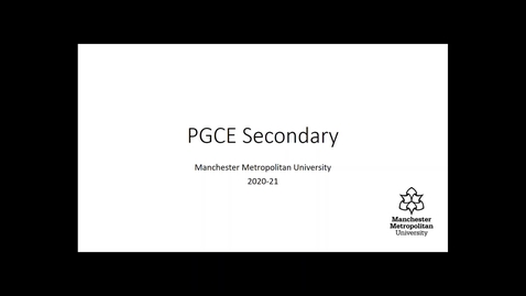 Thumbnail for entry PGCE secondary course overview