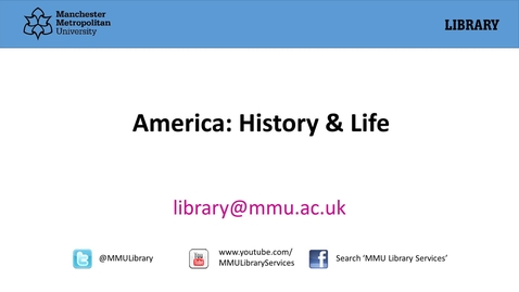 Thumbnail for entry America: History and Life