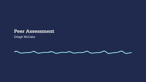 Thumbnail for entry Peer assessment