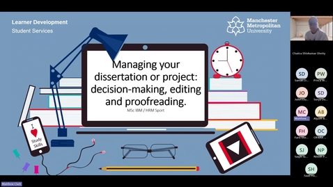 Thumbnail for Study Skills - Managing Your Dissertation: drafting, editing and proofreading 19th August IBM