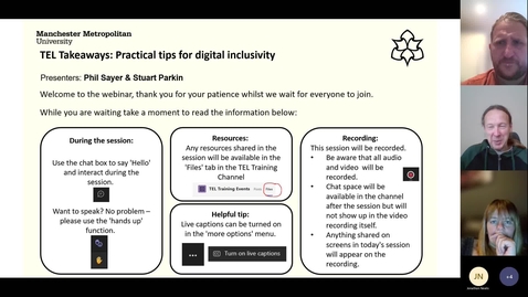 Thumbnail for entry TEL Practical tips for digital inclusivity - 8th November 2022