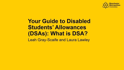 Thumbnail for entry DSA Webinar series - What is DSA?