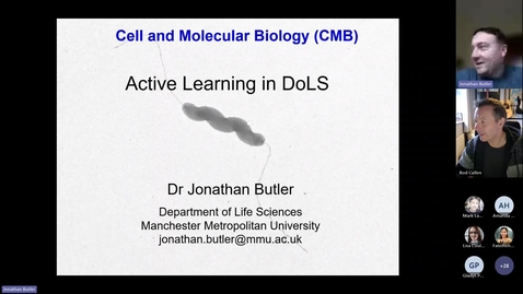 Thumbnail for entry Active Learning in the Dalton Building: Jonathan Butler, Deptment of Life Sciences, 8th Feb 2024