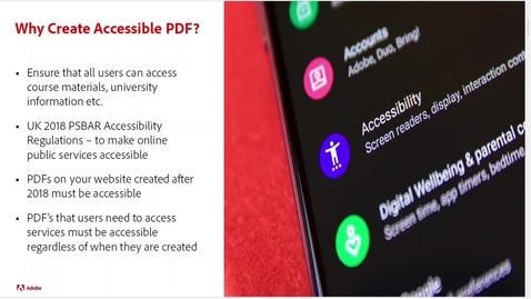Thumbnail for Making PDFs Accessible in Adobe Express