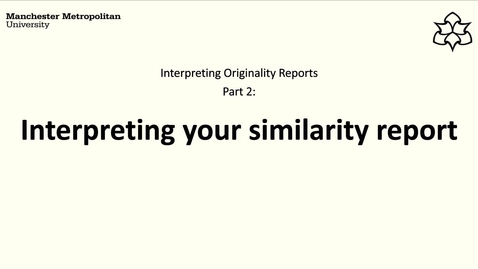 Thumbnail for Interpreting your similarity report