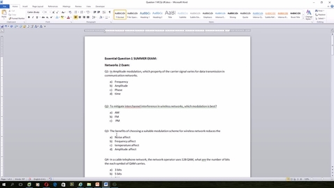 Thumbnail for entry 6E5Z1007 Networks 2  Essential Assessment Solution and Feedback