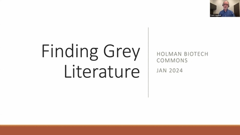 Thumbnail for entry Finding Grey Literature - MHCI