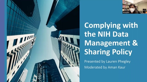 Thumbnail for Complying with the NIH Data Management and Sharing Policy at Penn Dental