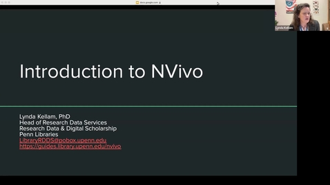 Thumbnail for NVivo 1 Workshop - Getting Started