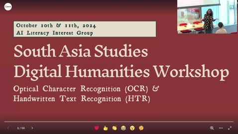 Thumbnail for Day 2 South Asia Studies Digital Humanities