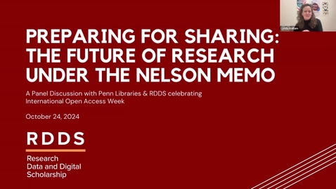 Thumbnail for Preparing for Sharing: The Future of Research under the Nelson Memo