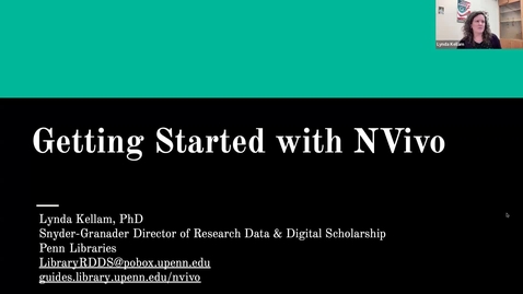 Thumbnail for Managing Your Qualitative Data with NVivo