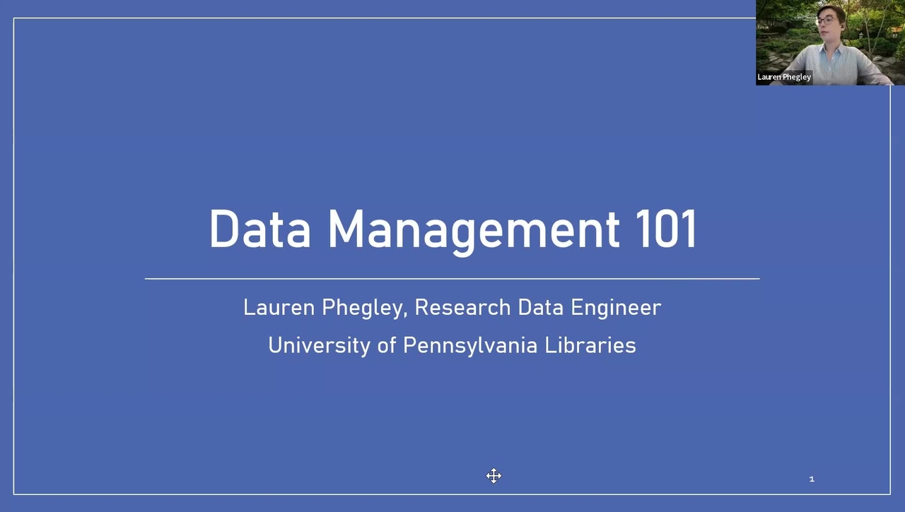 Data Management 101 Workshop