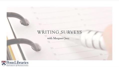 Thumbnail for Writing Surveys