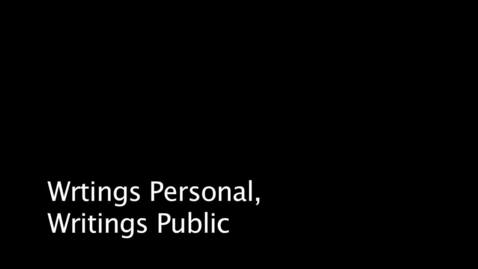 Thumbnail for John Carver - Writings Personal, Writings Public