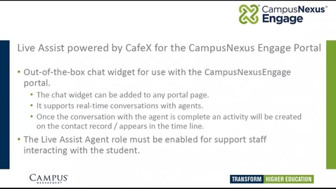 Thumbnail for CafeX LiveChat Training