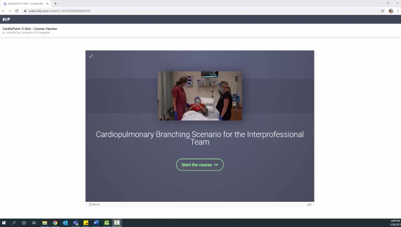 Cardiopulmonary Branching Scenario Tutorial
