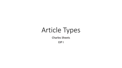 Thumbnail for Article Types