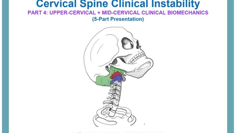 Thumbnail for MSK III - Upper Cervical Spine BIOMECHANICS - VOPP  - JRot