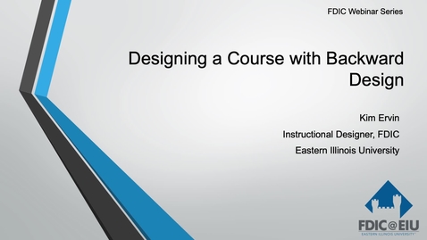 Thumbnail for Designing a Course with Backward Design
