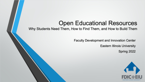 Thumbnail for entry Open Educational Resources