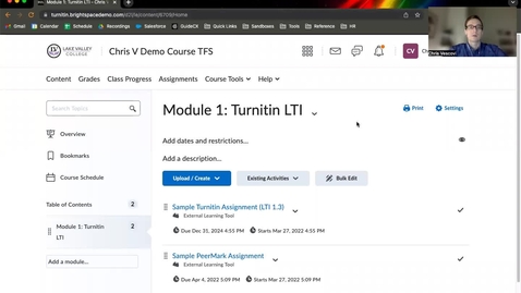 Thumbnail for entry Turnitin PeerMark in D2L Brightspace Demonstration