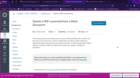 Thumbnail for entry Converting a Word Document to PDF