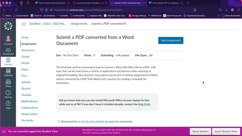 Thumbnail for Converting a Word Document to PDF