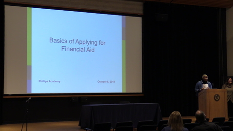 Thumbnail for CCO Financial Aid Focus Meeting - October 08, 2018