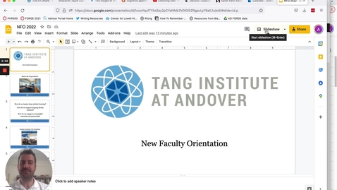 Thumbnail for entry Tang Institute Welcome to New Faculty