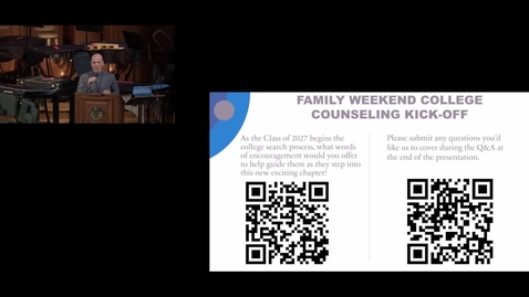 Thumbnail for 11th Grade Families: The Upper Kick-Off for the College Counseling Process