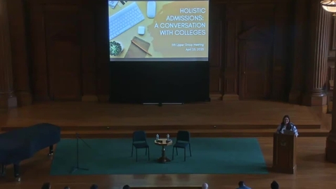 Thumbnail for Holistic Admissions: A Conversation with Colleges - CCO April 2025
