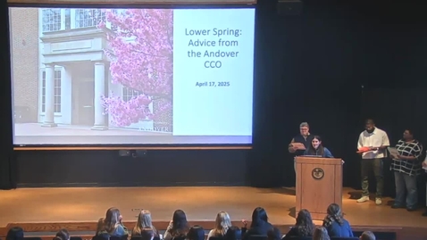 Thumbnail for Lower Spring: Advice from the Andover CCO - April 2025