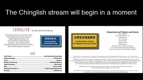 Thumbnail for Chinglish, May 31st show