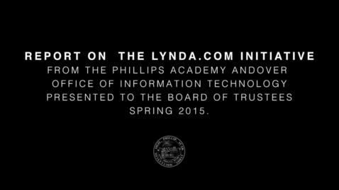 Thumbnail for OIT Report on Lynda.com