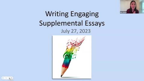 Thumbnail for CCO Webinar- Writing Supplemental Essays