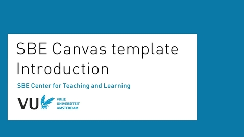 Thumbnail for entry SBE Canvas template - Introduction