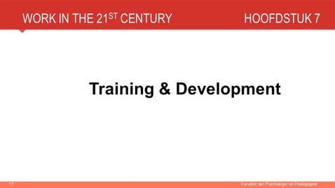 Thumbnail for entry Hoofdstuk 7: Training en development