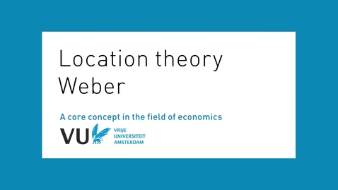 Thumbnail for entry Location theory - Weber