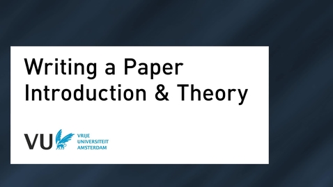 Thumbnail for entry Writing a paper Introduction &amp; Theory