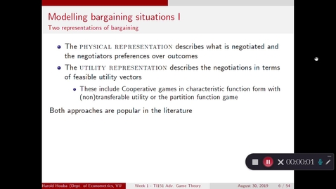 Thumbnail for entry TI AGT Clip 3 Relating Bargaining Problems in the Physical and Utility Representation