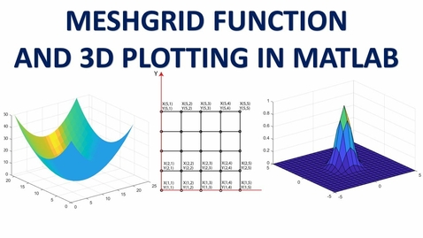Thumbnail for entry Introduction to Meshgrid Function and 3D Plotting in MATLAB