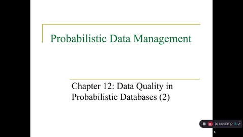 Thumbnail for Chapter 12: Data Quality in Probabilistic Databases (2)
