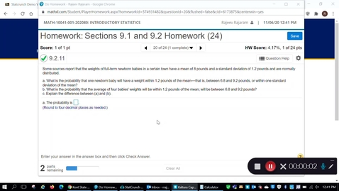 Thumbnail for Section 9.1 and 9.2 Homework Problem 20